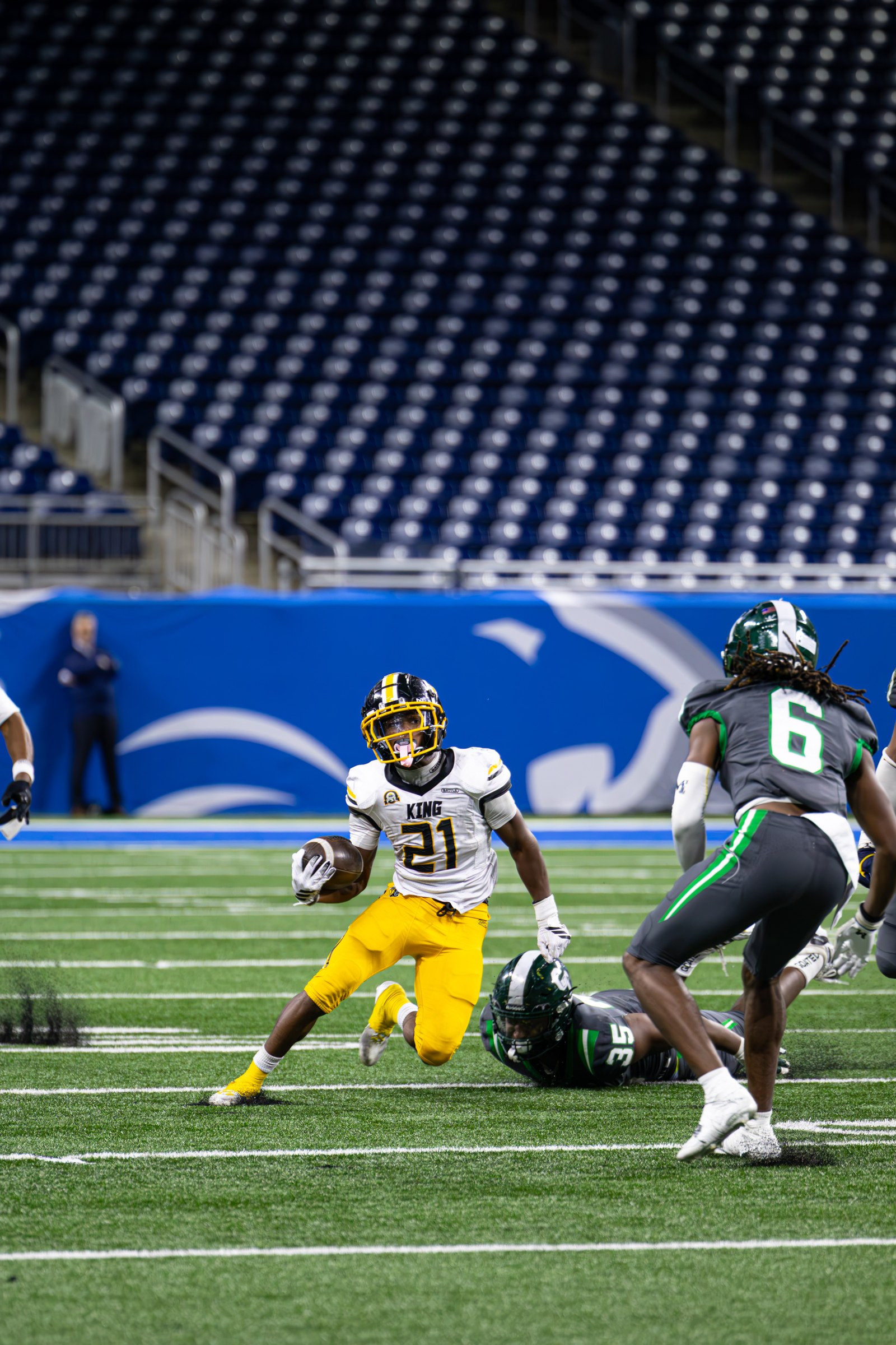 Football photo from Cass Tech vs King — PSL Championship at Ford Field, Ford Field, Detroit, Michigan