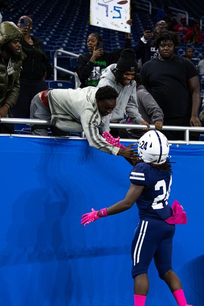 Detroit Denby vs Central — PSL Championship at Ford Field, football photo 25